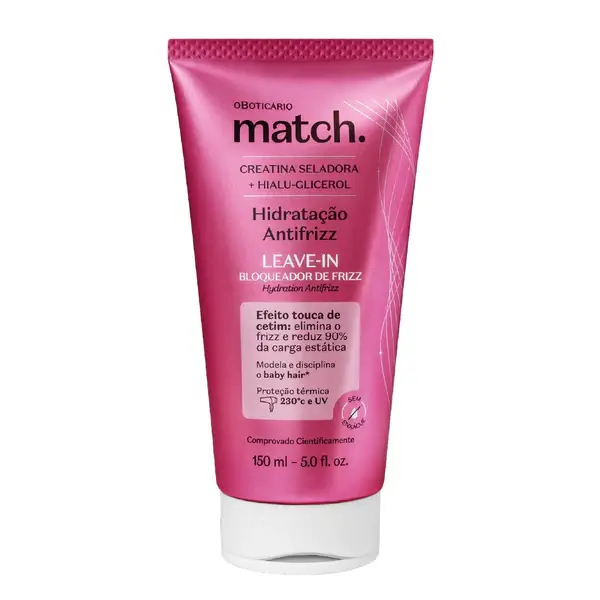 Leave-in Bloqueador De Frizz Match Hidratação Antifrizz, 150ml - 0