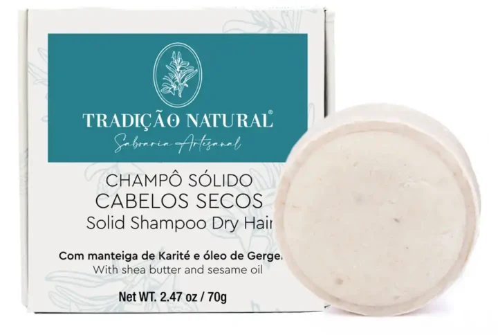 Cabelos Secos Shampoo Sólido, 70g - 0