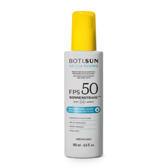 Protetor Solar Corporal Spray Acqua Fluido FPS50, 180ml