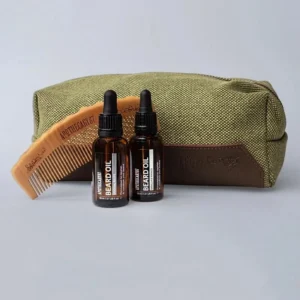 Apothecary 87 Dopp Bag Beard kit: Original Recipe beard oil 10ml + Vanilla & Mango beard oil 10ml + The 87 Club comb + Dopp bag - 0