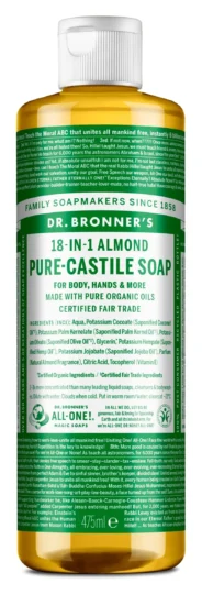 Dr. Bronner’s 18-in-1 Liquid Soap Almond 475 ml