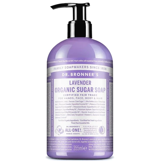 Dr. Bronner’s Organic Sugar Soap Lavender 355 ml