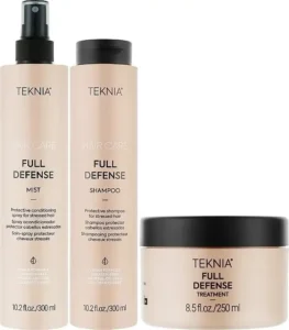 Lakme Teknia Full Defense Retail Pack: Shampoo 300 ml, Treatment 250 ml, Mist 300 ml - 1