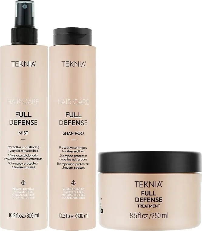 Lakme Teknia Full Defense Retail Pack: Shampoo 300 ml, Treatment 250 ml, Mist 300 ml – 1