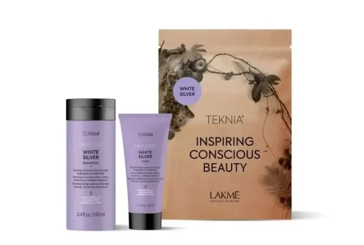 Lakme Teknia White Silver Travel Pack: Shampoo 100ml + Mask 50ml - 0