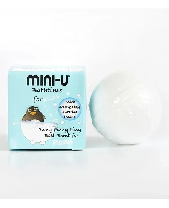 Mini-U Bang Fizzy Pink bath bomb white 50g – 1