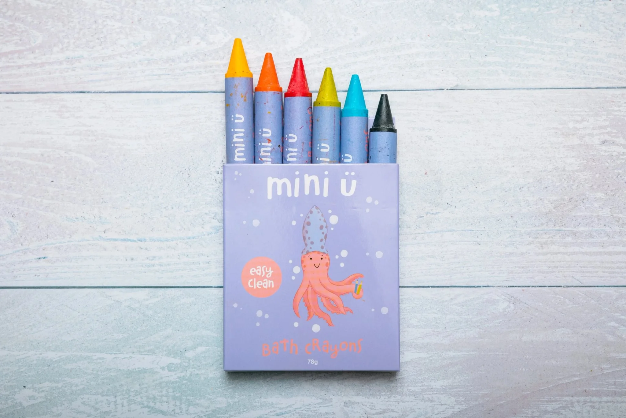 Mini-U Crayons & Clouds gift set: Cloud bath bomb 3pcs + bath crayons 6pcs – 2